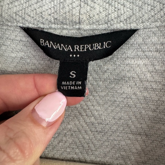 Banana Republic Light Gray Women's Open Front Cardigan with pockets, Small - Picture 2 of 9